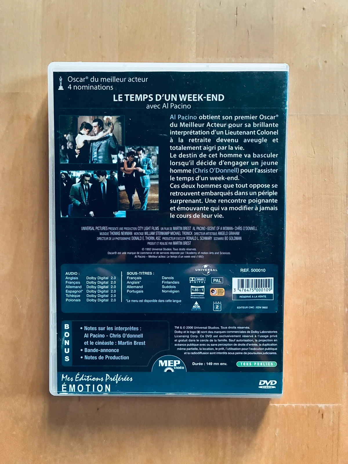 DVD Le temps d’un week-end Al Pacino. – photo 3